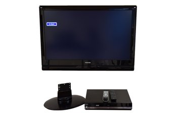 Toshiba 37' LCD HDTV (Model 37AV500U) With Stand And Toshiba HD DVD Player (Model HD-A2KU)