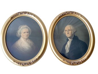 Antique 1861  E.C Middletown , George And Martha Washington Chromolithographed  Portraits.