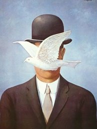 Rene Magritte - The Man The Bowler Hat (l'Homme Au Chapeau Melon) - Offset Litho