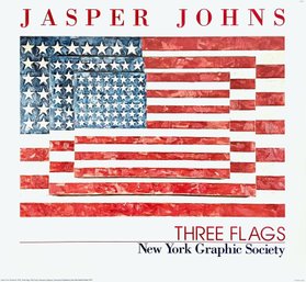 Jasper Johns - Three Flags - New York Graphic Society 1991 - Offset Lithograph