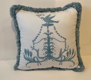 Topiary Sunbrella 17' Square Pillow With Matching Fringe