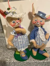 Two Handcrafted Annalee Dolls