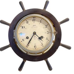 Vintage Schatz , Royal Mariner Ship Wheel Clock.