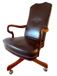 Quality Made Leather Swivel Executive Office Chair By Classic Leather