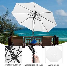 Sunoutife Patio Umbrella, 11FT Outdoor Table Umbrella- New In Box