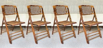 A Set Of 4 Rattan Side Chairs