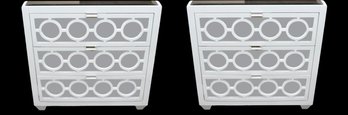 Set Of 2 Worlds Away Ava NWH Mirrored Night Stand $1,473.00 Each