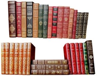 Collection Of Leather Bound Books - History Of The Civil War, David Copperfield, Shakespeare And More