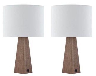 NEW!  Pair Of Inspired Home Carley White Table Lamps (RETAIL $190)