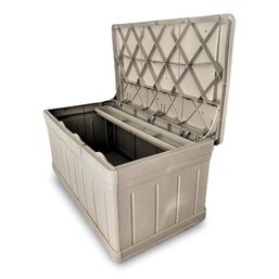 Suncast 129 Gallon Outdoor Storage Container With Seat