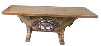 Carved Hand Painted Renaissance Revival / Base  Beech Or An Exotic Wood?