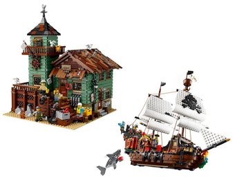 Assembled Lego Sets - Pirate Ship And Bait Shop