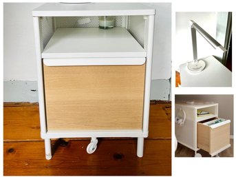Ikea Bekant Storage Unit With Dimmable LED Desk Lamp