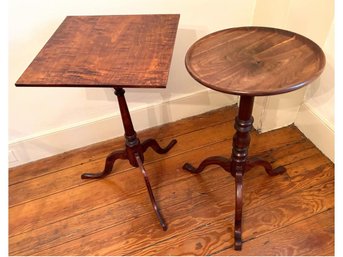 Coordinating Handmade Edwardian Style Walnut Occasional Tables