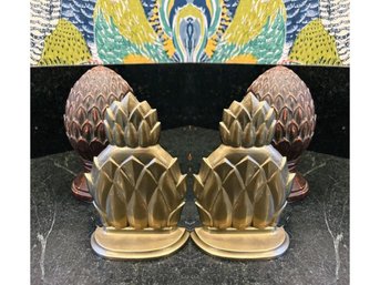 Acorn And Pineapple Bookends