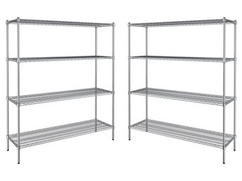 PAIR Of Metal Storage Shelves - 4 Shelf