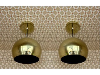 MCM Brass Pendant Lights