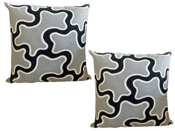 Custom Pair Of Modern Pillows