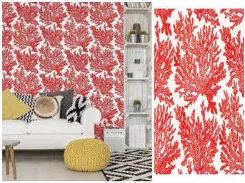 1 NEW Roll - Thibaut Marine Coral Wallpaper Coral