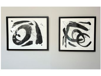 Pair Of B&W Framed Prints - Exclusively For Lillian August