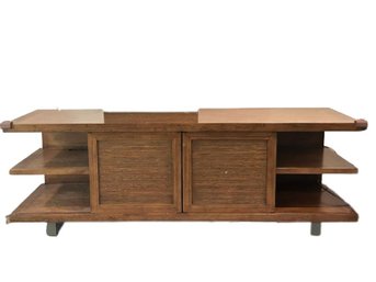 Media Console With Sliding Doors