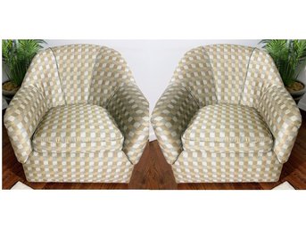 Custom Pair Of Swivel Chairs