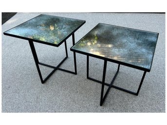 Arhaus Metal Antiqued Side Tables