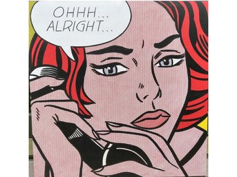 OH ALRIGHT! -Roy Lichtenstein Printed Canvas