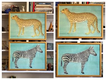 'Cheetah' & 'Zebra' Framed Prints- Retail For $550 Each