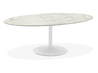 Room & Board Oval Tulip Dining Table - Carrara Marble Top