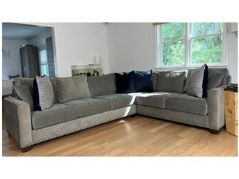 Large Grey Sectional - 2 Pc!