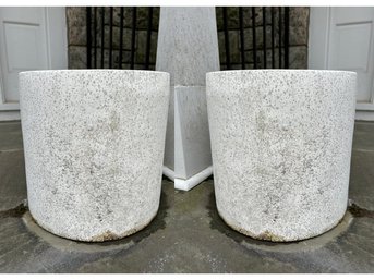 Pair Of Terrazzo Look Planters