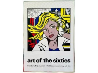 Vintage Roy Lichtenstein Art Of The Sixties Exhibition Print