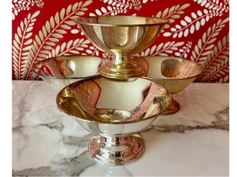 Set Of Four Modern Design Silver Plate Bowls