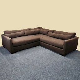 Verellen Sectional Sofa In Rich Brown Wool