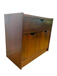 Vintage Pine Console Cabinet With A Single Drawer