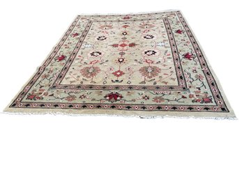 Vintage Mashad Room Size Oriental Carpet  Rug. 9' X 12'