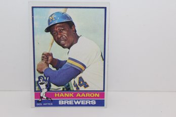 1976 Hank Aaron Card #550 - Brewers - Last Card For Hammerin' Hank