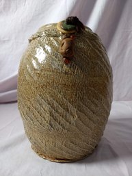 Clay Vase With Jasper, Gemstone And Monkey Embellishment