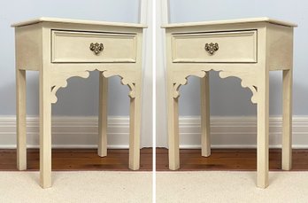 A Pair Of Painted Pine Nightstands By Lillian August