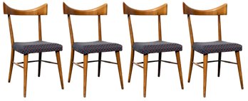 A Set Of 4 Mid Century Modern Wakefield/Dogbone Style Chairs In Teak