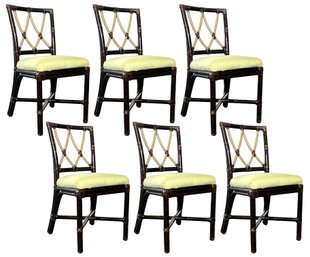 A Set Of 6 Rattan Dining Chairs By McGuire Of San Francisco