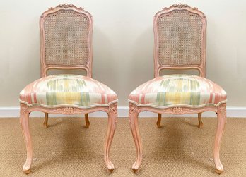 A Pair Of Louis XV Cane Back Side Chairs