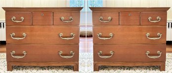 A Pair Of Mahogany Nightstands By Tomlinson Furniture