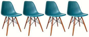 Set Of 4 Mid Century Modern Style Kitchen Chairs