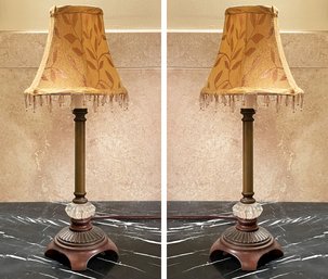 A Pair Of Decorative 'Stick' Lamps