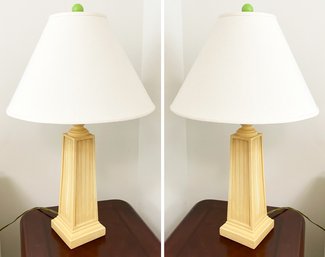 A Pair Of Decorative Ceramic Lamps