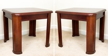 A Pair Of Fine Quality Contemporary Mahogany Side Tables