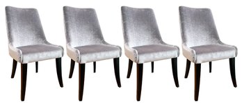 A Set Of 4 San Diego Dining Chairs In Crushed Velvet By Sun Pan Modern