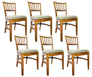 A Set Of 6 Vintage Mid Century Modern Maple Dining Chairs, Possibly Heywood Wakefield